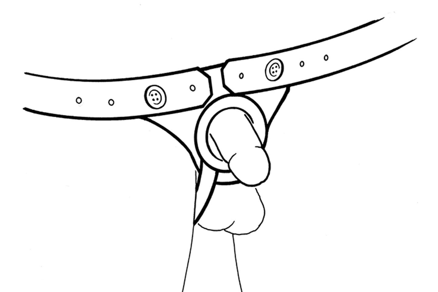 Pupic pressure device - line drawing